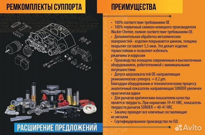 Ремкомплект левого суппорта Wabco maxx 22T полный