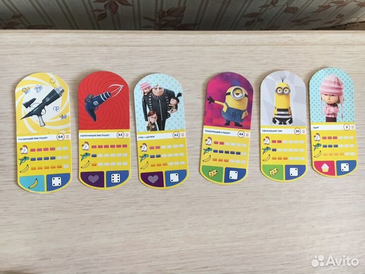 Карточки миньоны, гадкий Я