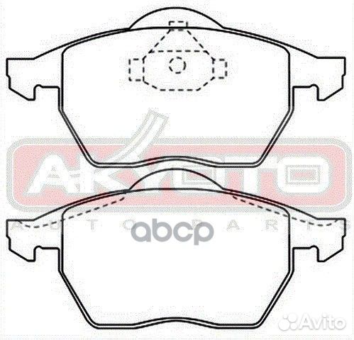 Колодки тормозные дисковые передние AKD0188 akyoto