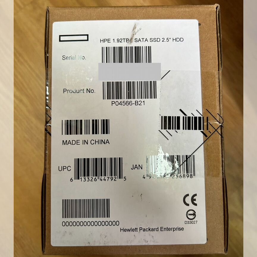 [VK001920GWSRU] Жесткий Диск Hp Ssd 1.92tb P04566-B21 P05322-001