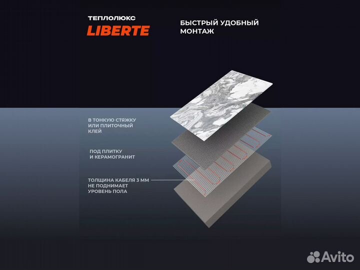 Теплый пол Теплолюкс Liberte 2,0 кв.м