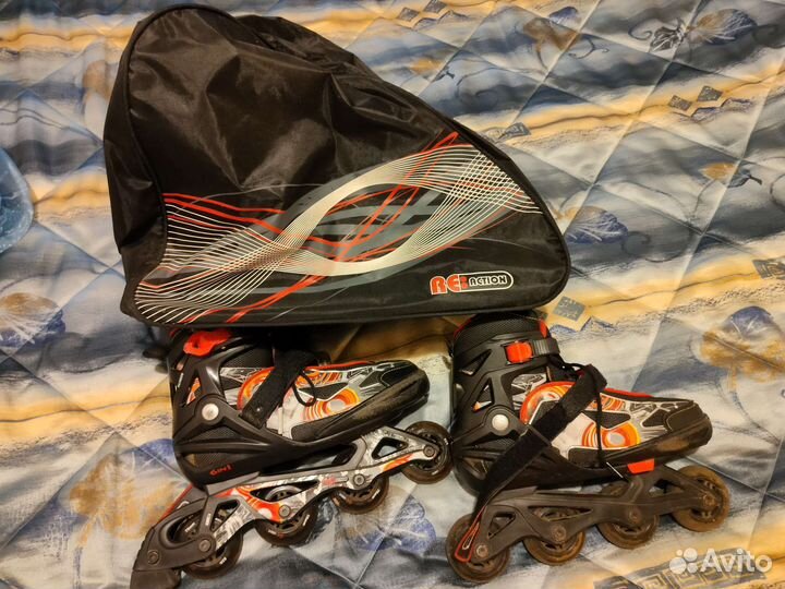 Роликовые коньки детские раздвижные 36-41 размер