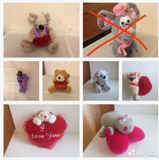 Мягкие игрушки много разных
