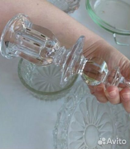 Подсвечник хрустальный СССР винтаж