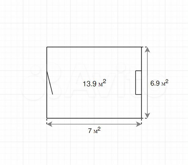 Комната 13,9 м² в 1-к., 4/5 эт.