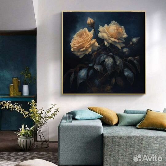 Картина маслом розы