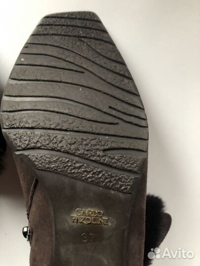 Сапожки замшевые короткие