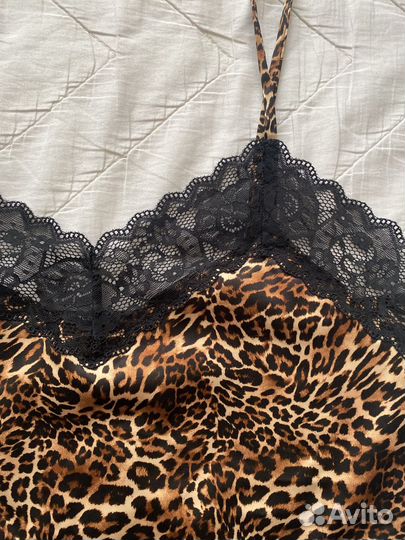 Топ в бельевом стиле леопардовый