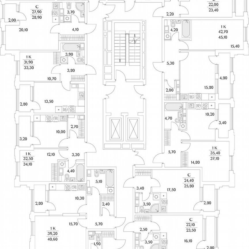 1-к. квартира, 48,9 м², 6/13 эт.