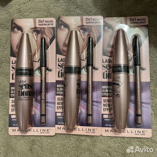 Тушь водостойкая и карандаш для бровей