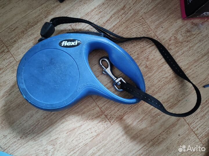 Flexi New Classic S поводок-рулетка трос, синий