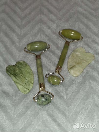 Скребок гуаша+ роллер для лица