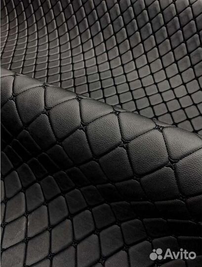 Стёганая экокожа ромб, соты