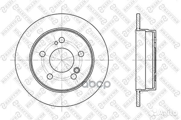 6020-3307-SX диск тормозной задний MB W124/W20