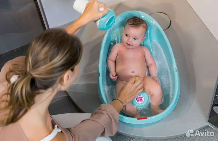 Детская ванна + круг на шею для купания