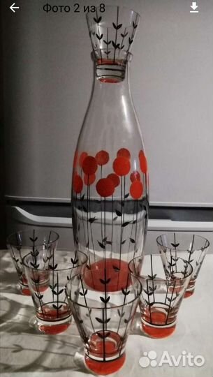 Набор графин и стопки. рэтро. СССР