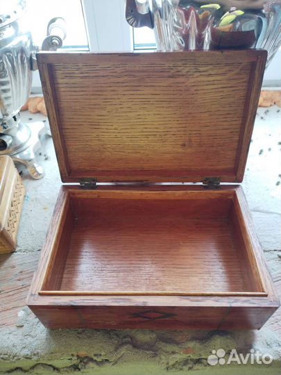 Шкатулка деревянная старинная