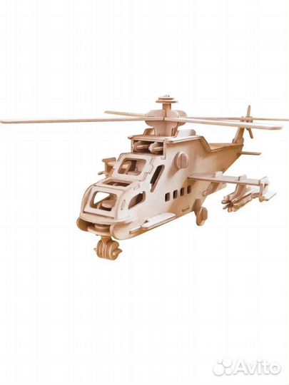 Вертолет конструктор деревянный новый