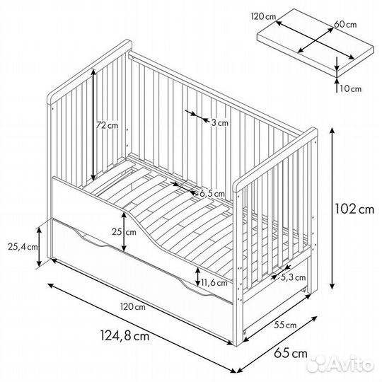 Кроватка для новорожденных