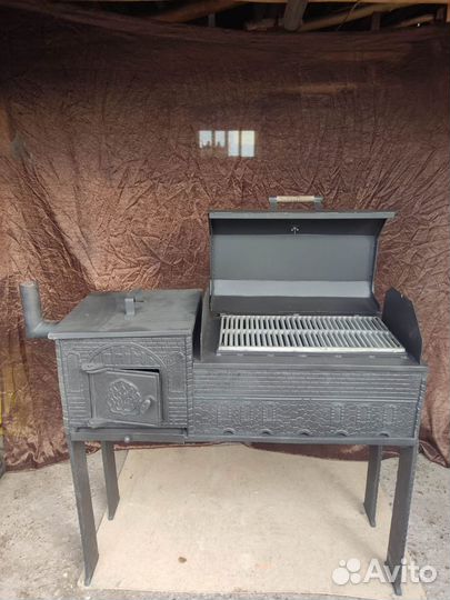 Крышка барбеккю для чугунных мангалов с чугунной р