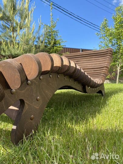 Шезлонг Лежак деревянный