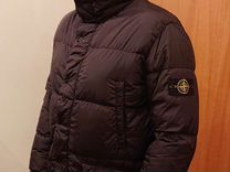 Stone island пуховик черный, размер xxxl