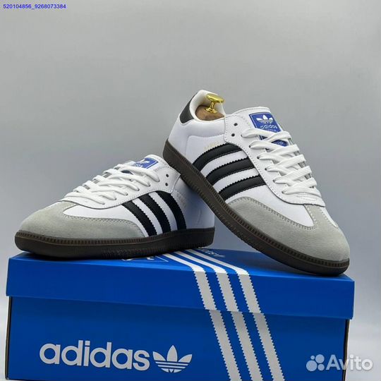 Кроссовки Adidas Samba White/Black (Арт.77368)