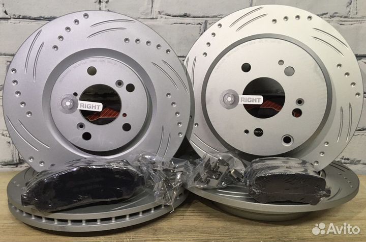 Тормозные диски и колодки в круг для Acura MDX II