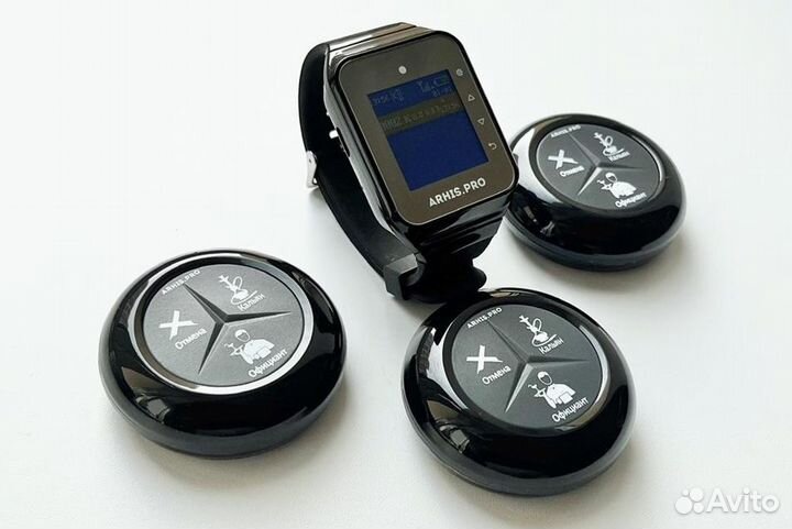 Кнопка вызова персонала/официанта/кальян и часы