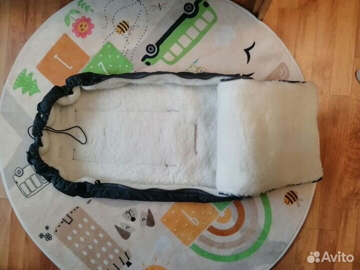 Зимний конверт в коляску на овчине