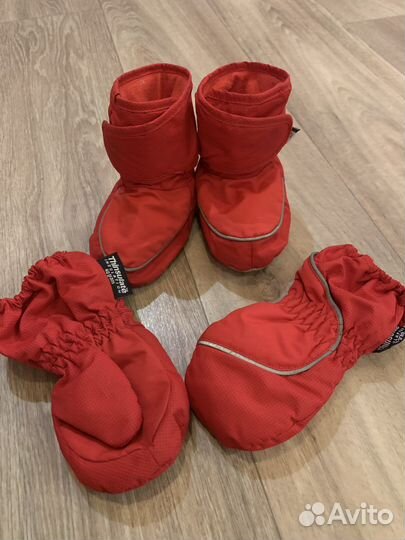 Комплект шапка, шарф, варежки