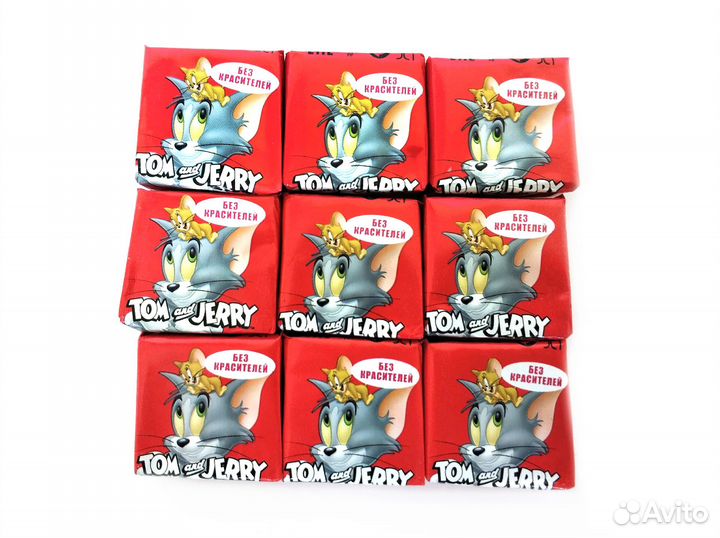 Жевательная конфета Том и Джерри клубника, 40 шт