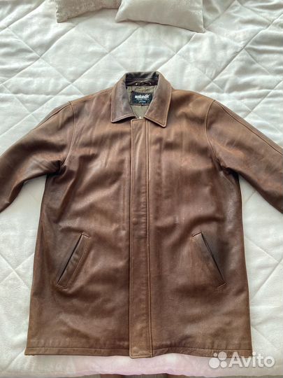 Кожаная куртка мужская бу