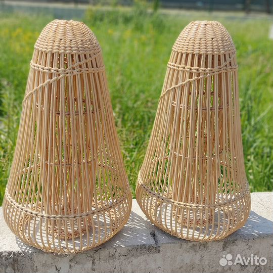 Светильники плетеные люстры