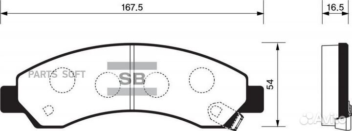 Sangsin brake SP2088 Колодки great wall hover 06