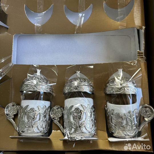 Кофейный турецкий набор сервиз медный Eraslan