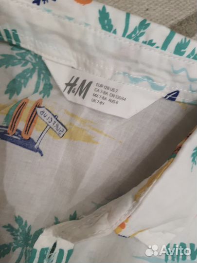 Рубашка и шорты hm 128 р gap futurino панама шляпа