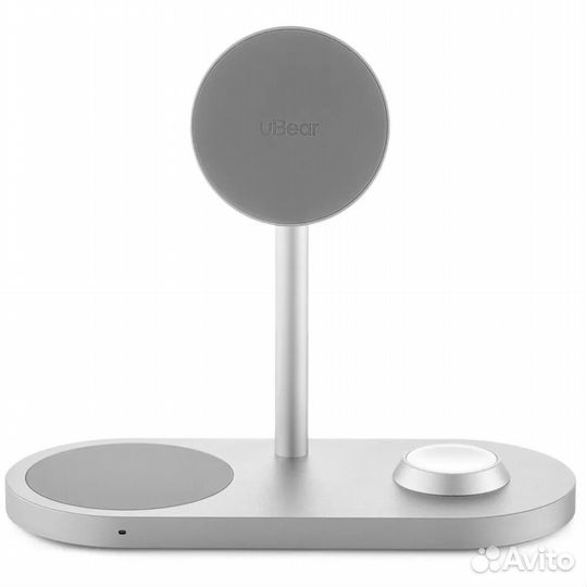 Беспроводная зарядная панель 3 в 1 Для iPhone, Apple Watch, Airpods uBear Stage Pro 30W #401884