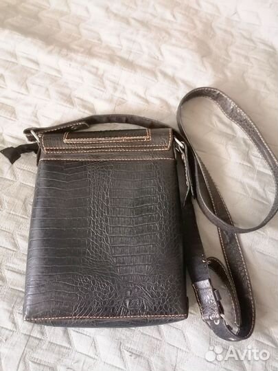 Сумка мужская кожаная под крокодила
