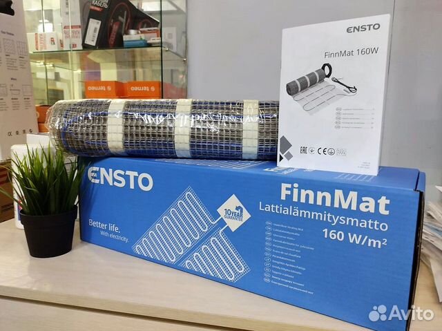 Теплый пол нагревательный мат ensto finnmat 6 кв м 160 960 вт