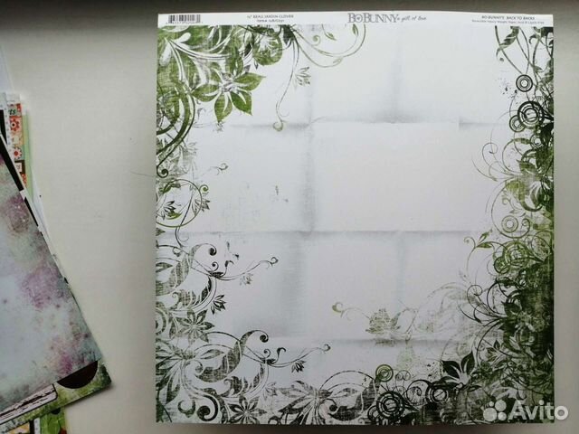 Бумага для скрапбукинга BoBunny (от 1 листа)