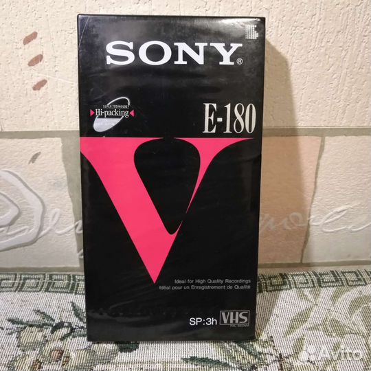 Видеокассета VHS sony E-180Vb новая
