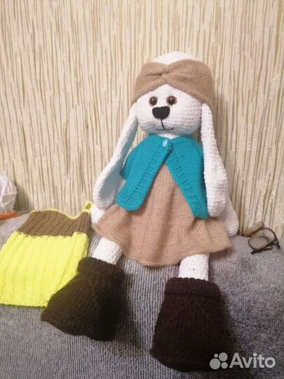 Кроликигрушки вязанные на заказ