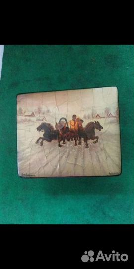 Шкатулка ручной работы федоскино от ковалева