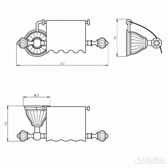 Держатель для бумаги Migliore Olivia 26176 золото