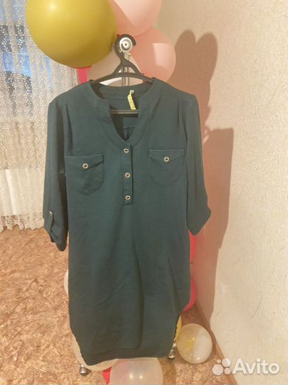 Платье зелёное