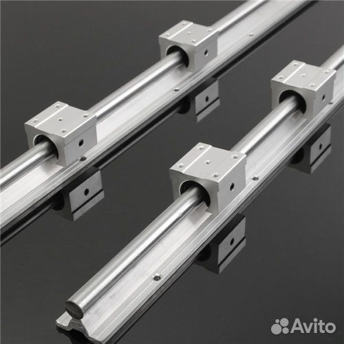 Круглые направляющие на опоре и каретки SBR