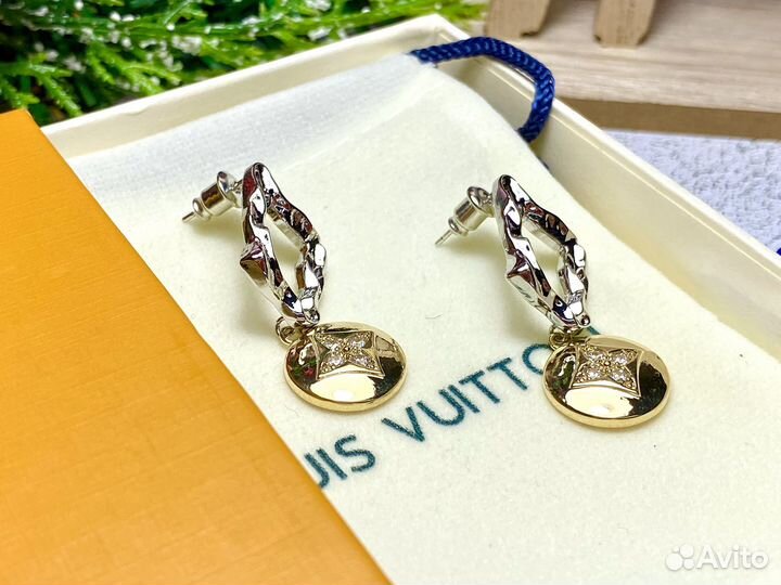 Серьги louis vuitton луи виттон