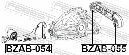 Сайлентблок опоры дифференциала bzab-054 Febest