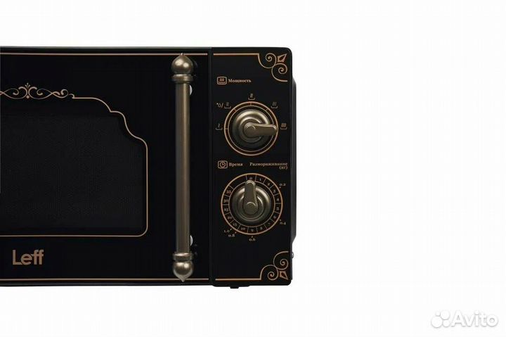 Микроволновая печь leff 20MM729B черный ретро